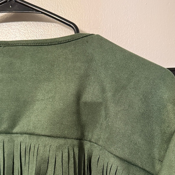 Green Fringe Women's Jacket - Picture 7 of 9